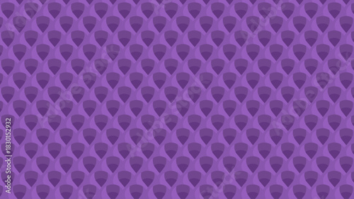 Amethyst Dragon Scale Texture: A Seamless, Embossed Pattern of Overlapping Teardrop or Shield Shapes in a Rich, Monochromatic Lavender and Deep Purple Palette, Ideal for Abstract Backgrounds