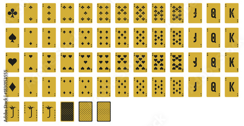 Playing cards purple and black