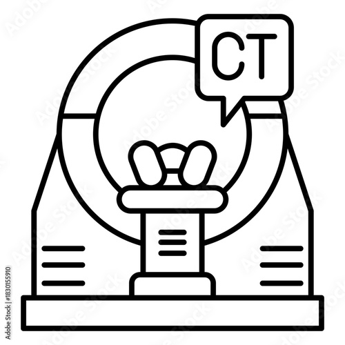 CT scan machine icon