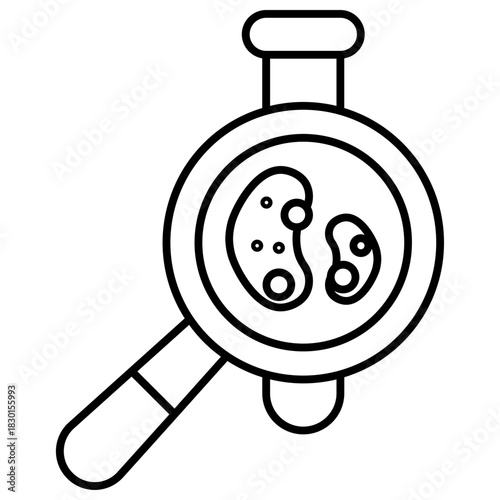 Cancer cell analysis icon