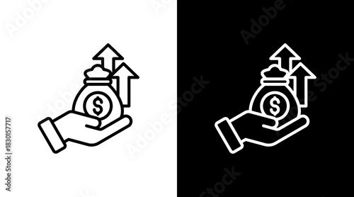 Earning With Icon Set Design