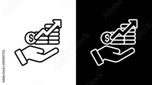 Investment With Icon Set Design