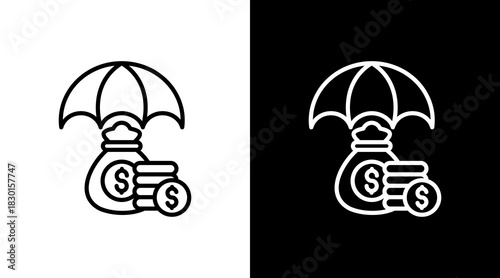 Investment Insurance With Icon Set Design