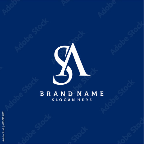 Letter SA Logo Design Vector Template