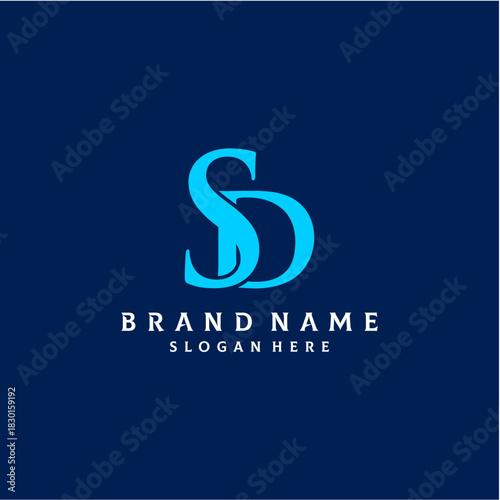 Letter SD Logo Design Vector Template