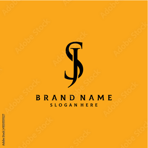 Letter SJ Logo Design Vector Template