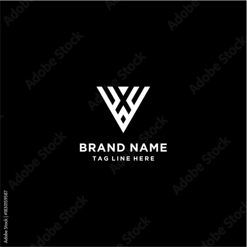 Letter VX Triangle Logo Design Vector Template