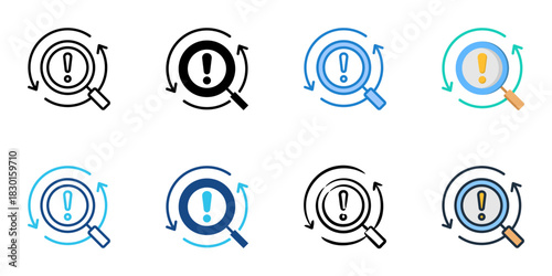 Issue Tracking icon set multiple style vector collection 
