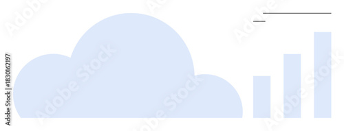 Cloud computing concept. Cloud computing drives modern data analytics solutions and digital transformation. Cloud computing essential for big data, software, and online services. For technology