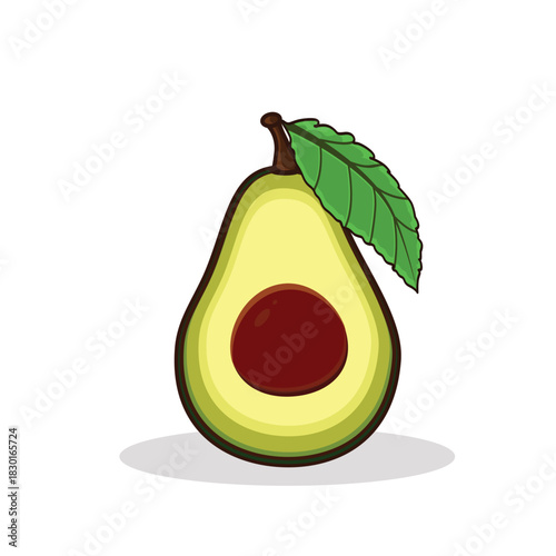 Avocado. avocado cartoon. avocado vector