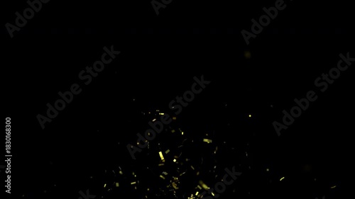 Gold Glitter Explosion Floating Vertical Celebration