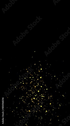 Gold Glitter Explosion Dense Vertical Celebration