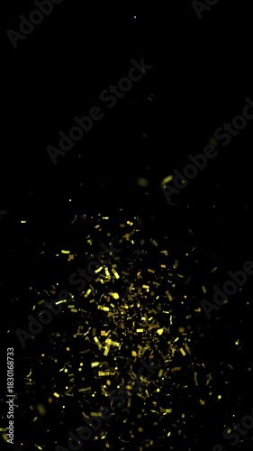 Gold Glitter Explosion Wide Vertical Celebration