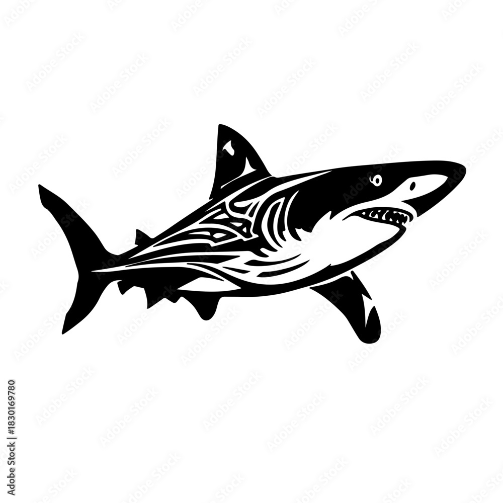 Obraz premium shark vector illustration