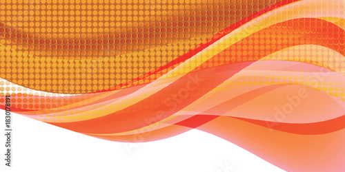 和柄　オレンジ　模様　背景