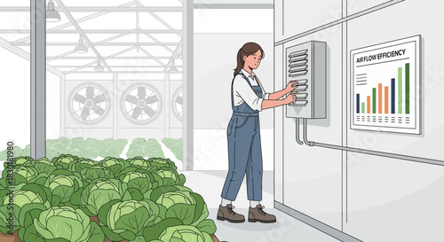 Precision farming in the horticultural sector optimizing air quality for vegetable production