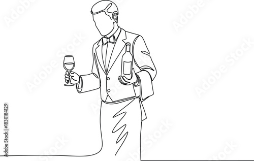 Sketch illustration of a male reporter speaking into a microphone isolated on transparent background