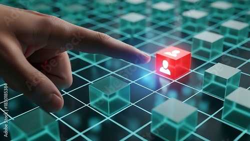 Conceptual image of a biohazard network illustrating the rapid spread of a dangerous epidemic or biological threat with copy space