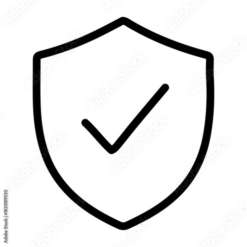 Secure Shield Line Icon of Whistleblower Protection Icon Set