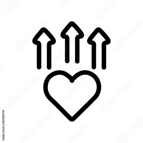 Ethical Growth Line Icon of Corporate Social Responsibility (CSR) Icon Set