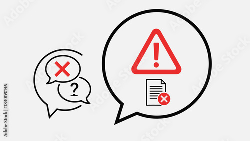 Conceptual illustration of communication issues and document processing problems