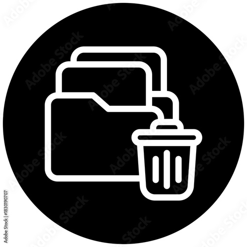 Delete Rounded Color Icon Mini Illustration Icon. Use For Modern Concept, Print, Ui, Ux Kit, Web And App Development. Vector Related To Office, Education, Examination And More