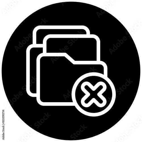 Delete Rounded Color Icon Mini Illustration Icon. Use For Modern Concept, Print, Ui, Ux Kit, Web And App Development. Vector Related To Office, Education, Examination And More