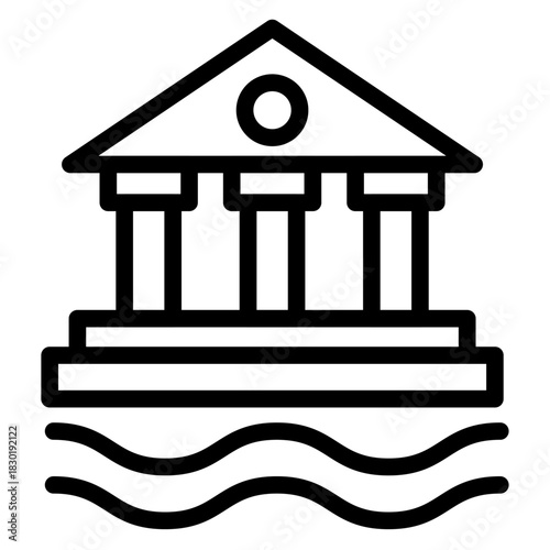 Financial Stability Line Icon of Inventory Robots Icon Set