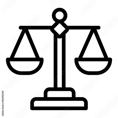 Tax Balance Line Icon of Taxation Systems Icon Set