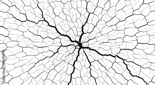 Monochrome cracked texture surface for background with an interesting abstract pattern like