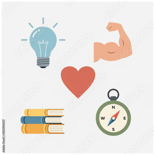 Icons of Knowledge Strength Compassion and Direction for Personal Growth.