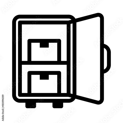 Cold Storage Line Icon of Cold Chain Logistics Icon Set