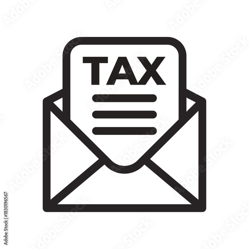 Tax Notice Line Icon of Income Tax Icon Set