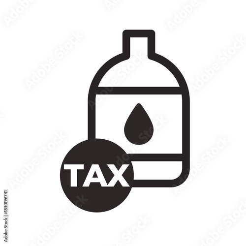 Fuel Excise Line Icon of Excise Tax Icon Set