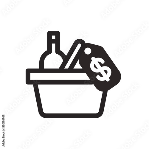 Luxury Goods Tax Line Icon of Excise Tax Icon Set