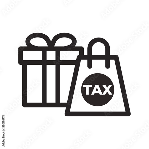Consumer Goods Tax Line Icon of Excise Tax Icon Set
