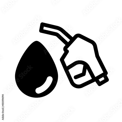 Biofuel Nozzle Line Icon of Biofuels Icon Set