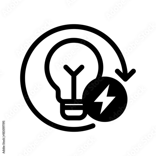Smart Energy Line Icon of Energy Efficiency Icon Set