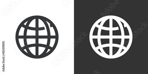 Globe icon. Solid glyph series icon