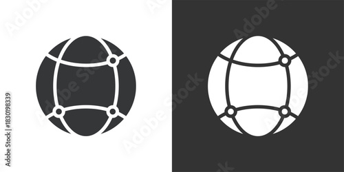 Global Data Connectivity icon. Solid glyph series icon