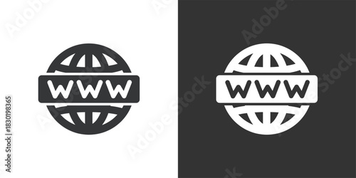 World Wide Web icon. Solid glyph series icon