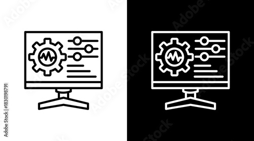 Control Panel With Icon Set Design