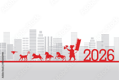 午　年賀状　干支　背景