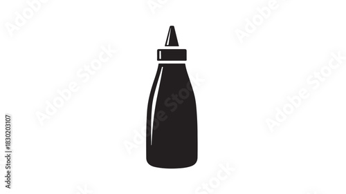 Sriracha bottle icon simple flat vector illustration isolated on white background for menu design and culinary blogs