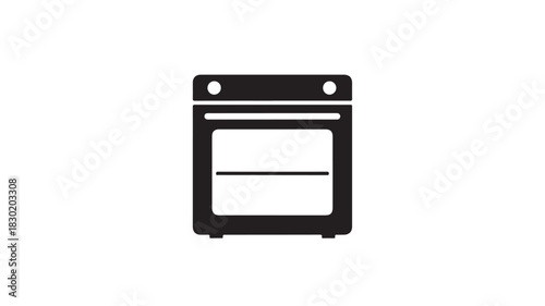 Oven icon simple flat vector illustration isolated on white background for app and web design