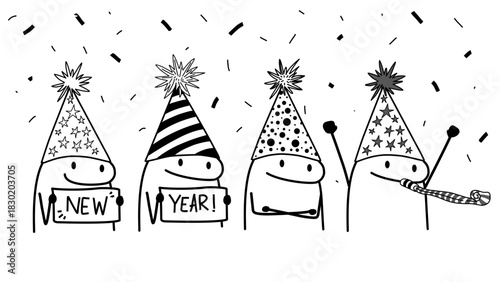 new year funny meme characters