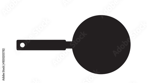 Black frying pan icon simple flat vector illustration isolated on white background for cooking concepts