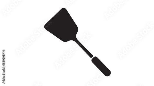 Black spatula icon a simple glyph vector illustration for cooking and kitchenware isolated on white background