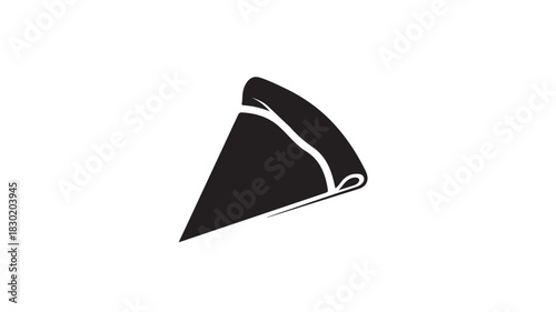 Pizza slice icon simple flat vector glyph isolated on white background for menu design