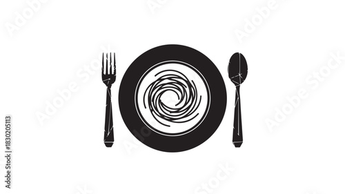 Hurricane on a plate conceptual illustration food industry risk metaphor isolated on white background